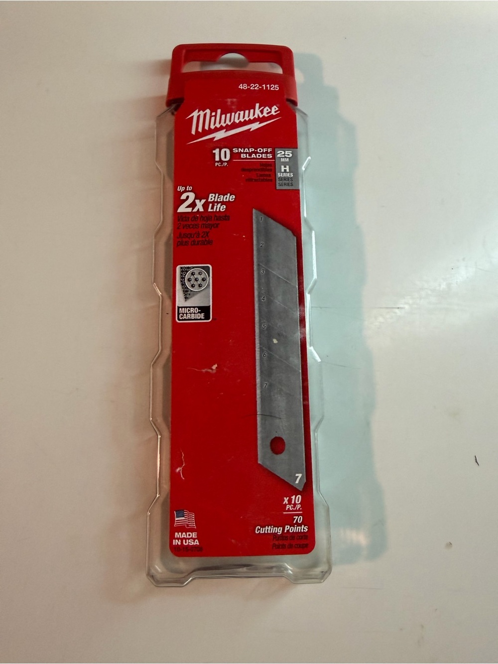 Milwaukee Red Snap-Off Utility Blades - 10 Pack